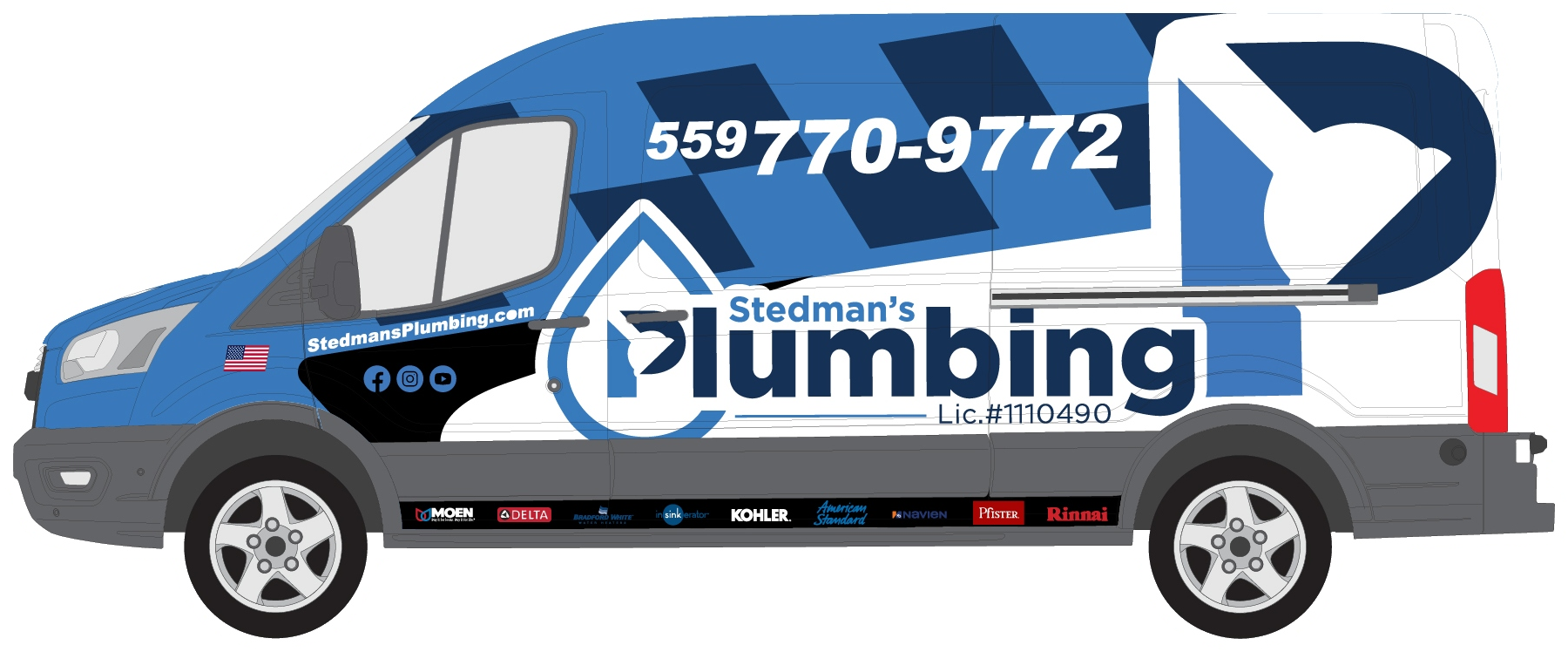 Stedman's Plumbing service van