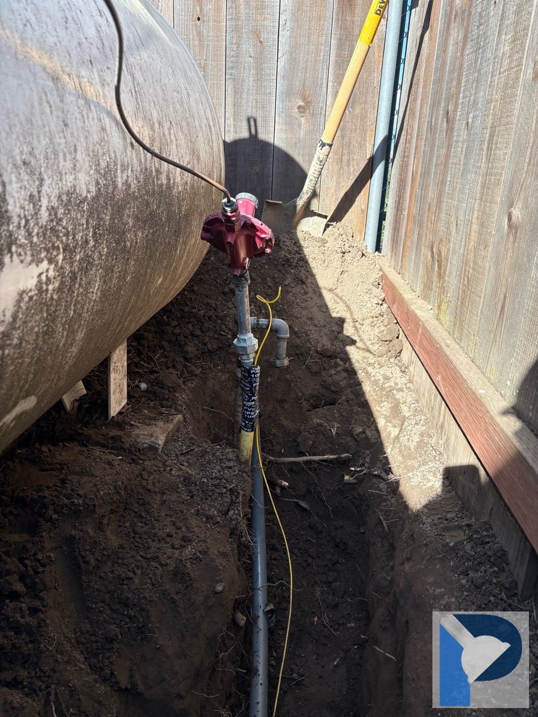 Gas shut-off installation