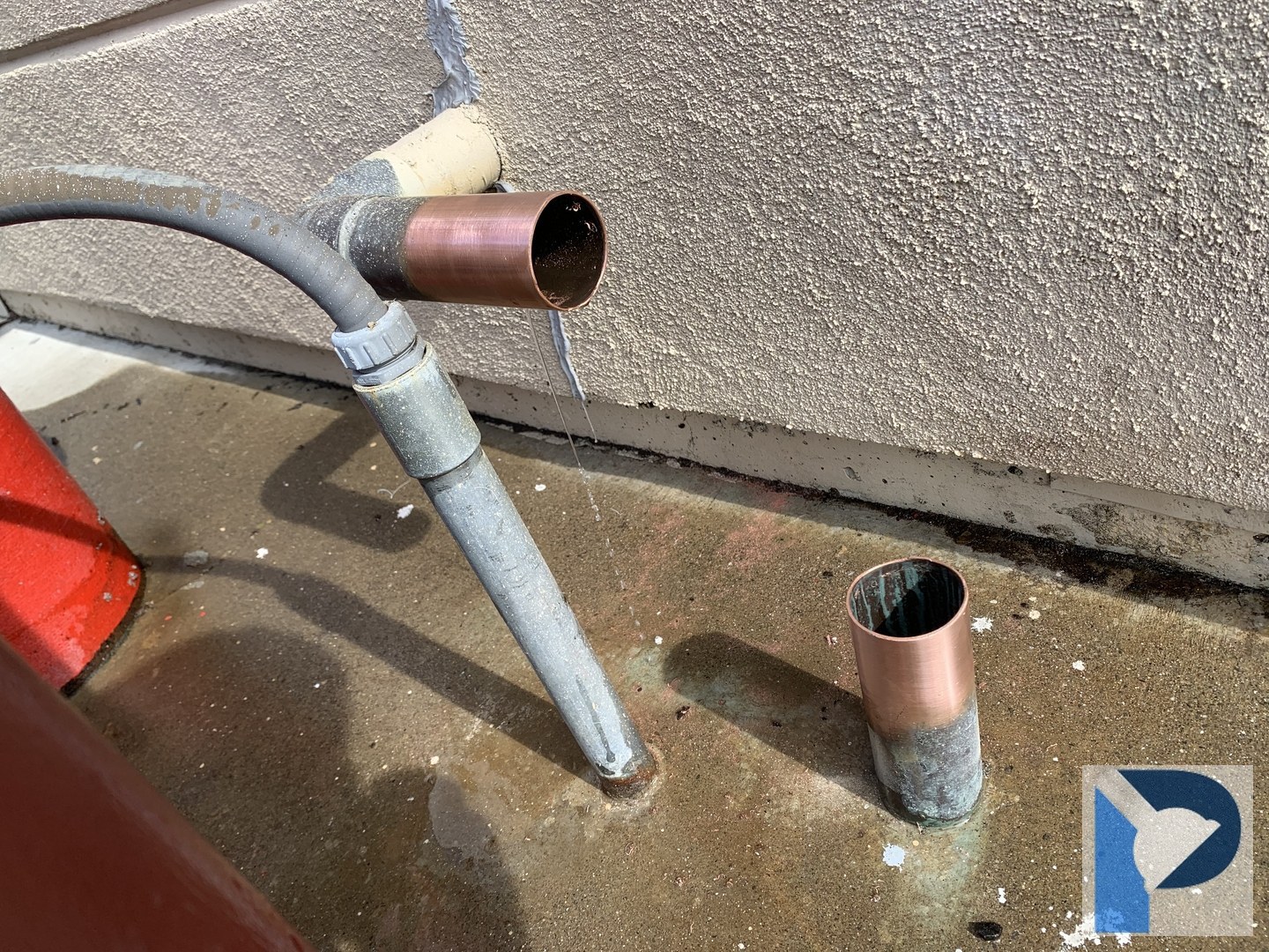 Underground PVC pipe installation