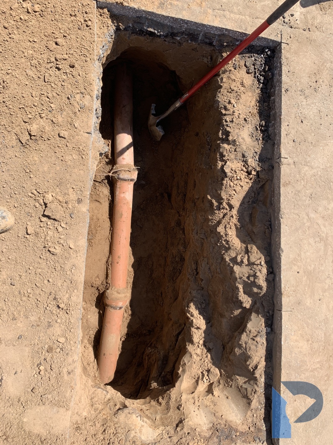 sewer trench work