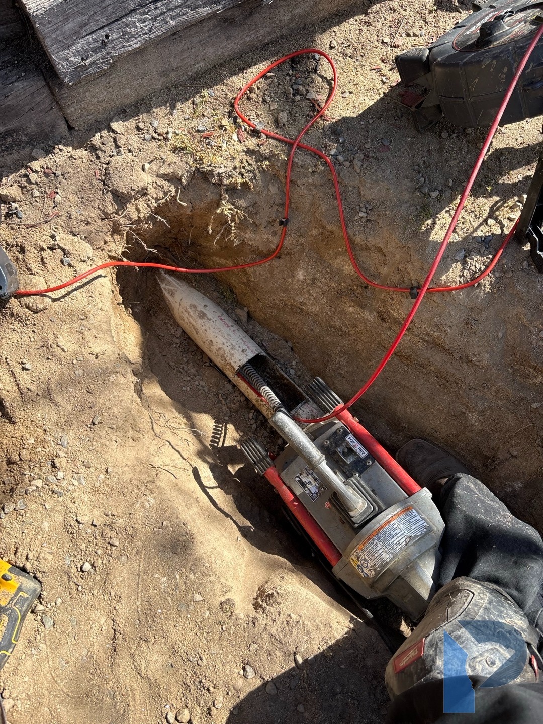 sewer pipe laying