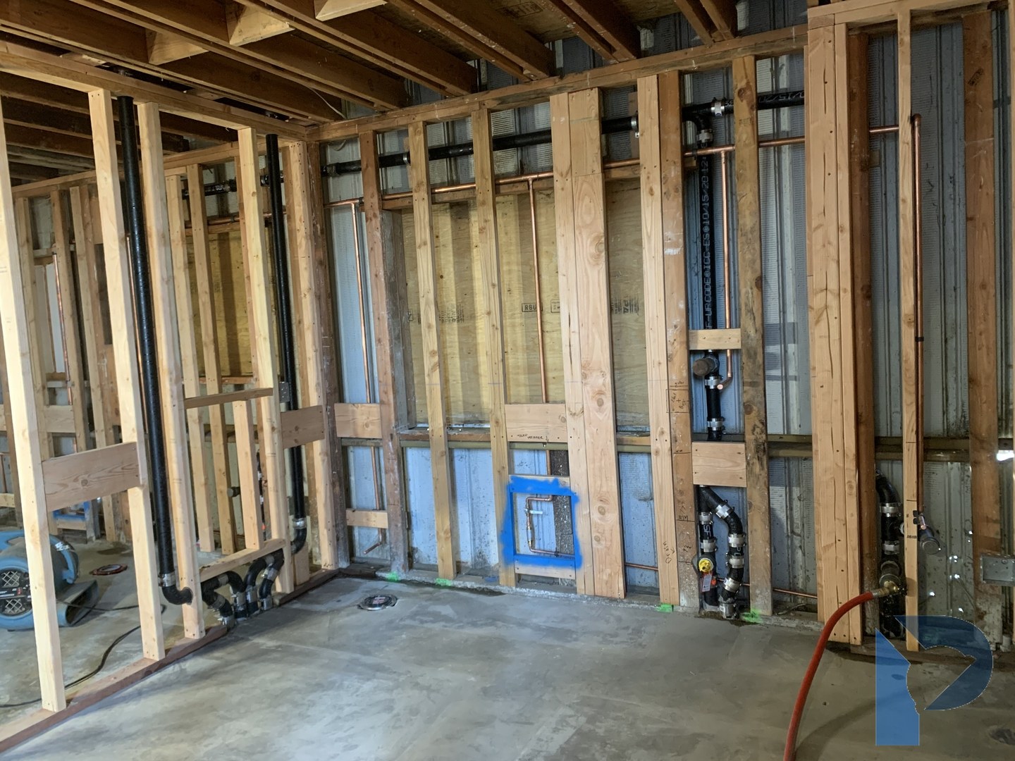 top out kitchen rough-in